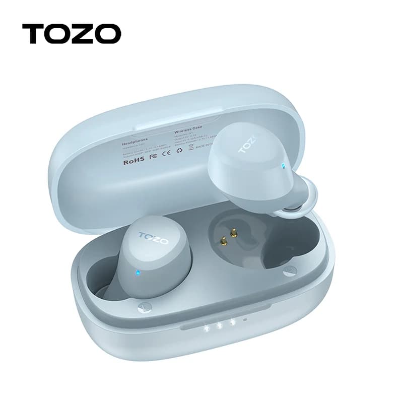 Auriculares Bluetooth TOZO A1, auriculares inalámbricos con conexión de larga distancia y sonido envolvente, ultraligeros, negros