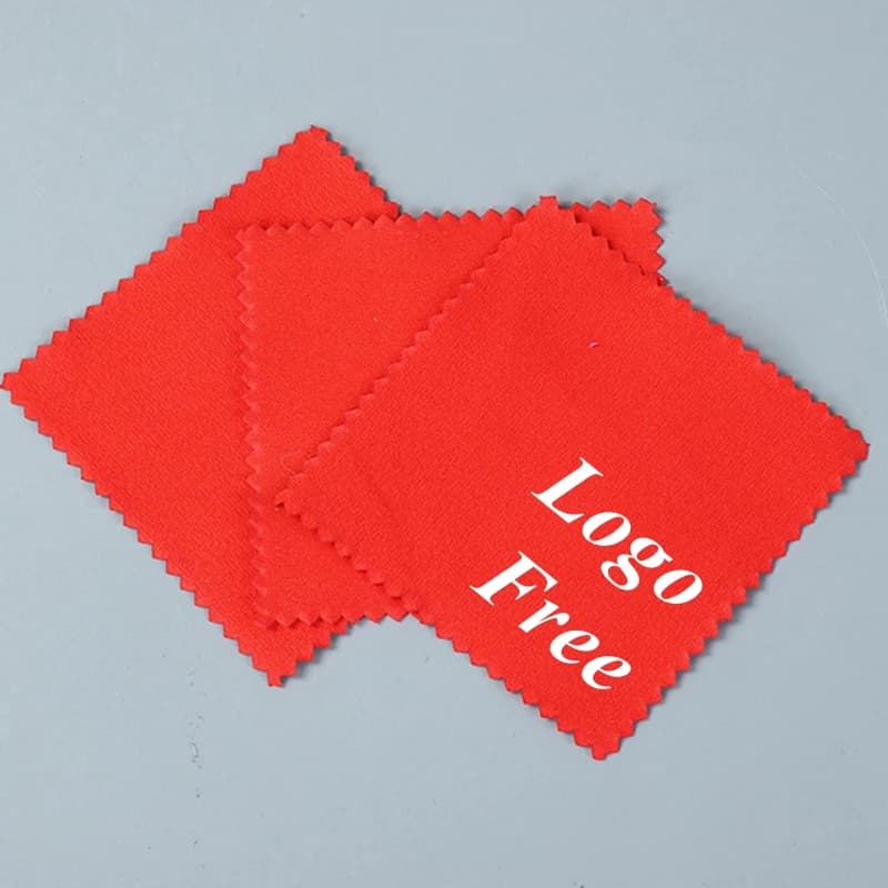 100 Uds 21 colores logotipo personalizado plata oro diamante paño para pulir limpieza paño de pulido suave paño de limpieza paño de joyería