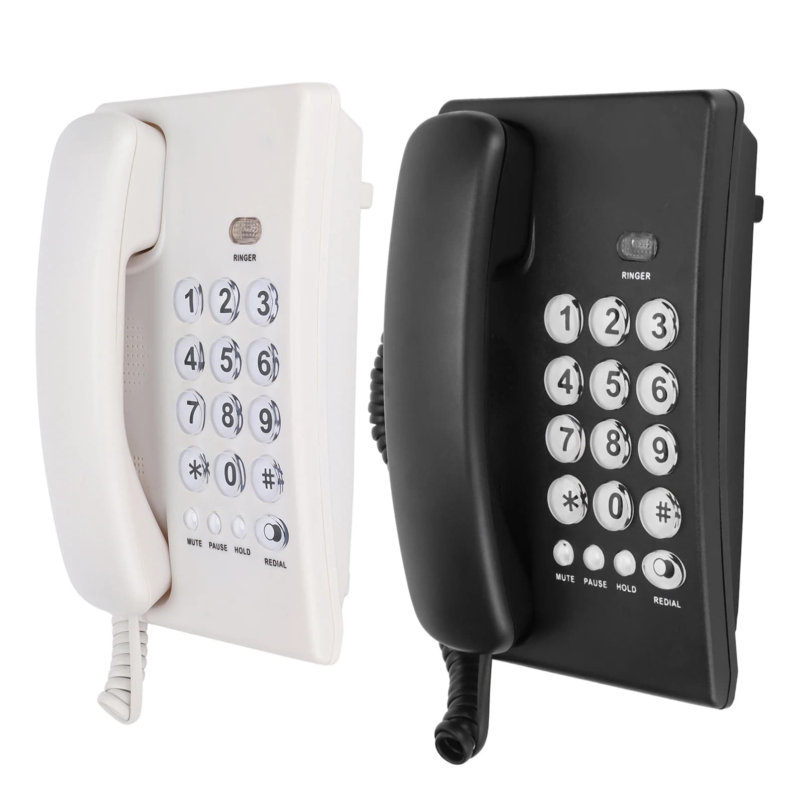 Teléfono Fijo con Cable KXT504, Teléfono de Escritorio con Teclado Multifuncional Grande, Apto para Uso en el Hogar y Hoteles
