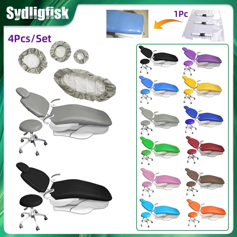 1 Uds. Unidad de cubierta para silla Dental, funda protectora elástica impermeable de cuero PU, funda para silla de asiento, alfombrilla para silla