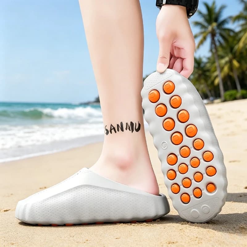Zapatillas de moda de verano para hombre, zapatos ligeros antideslizantes para exteriores, zapatos informales ligeros resistentes al agua para hombre