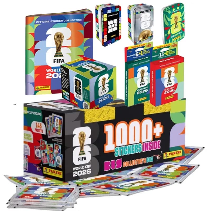 Colección de Pegatinas Originales de la Copa Mundial FIFA Panini 2026, Versión Internacional Limitada, Recuerdo de Fútbol, Regalos para las Fiestas
