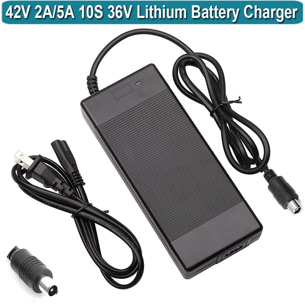 Cargador de 2 amperios para patinete eléctrico, 42V, 2A, Segway E25, F20, F30, F40 Plus/MAX, G30LP, Xiaomi M365, Pro/Pro2 Lime, lim-s, Hiboy S2R