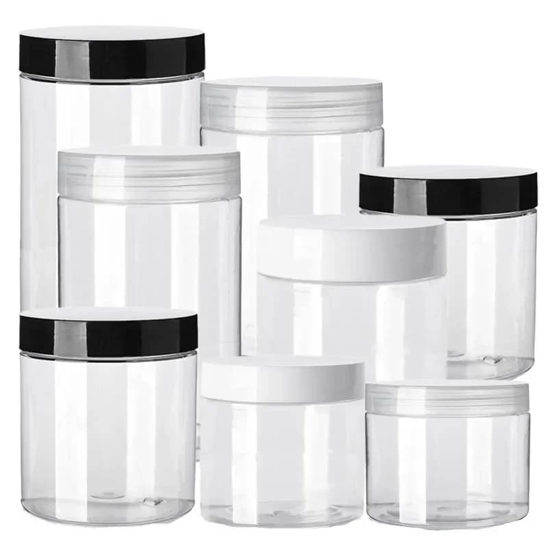 20 unids/lote 30/50/60/80/100/120/150/200ml tarro de almacenamiento vacío contenedores de crema Facial cosmética tarro de embalaje de plástico para