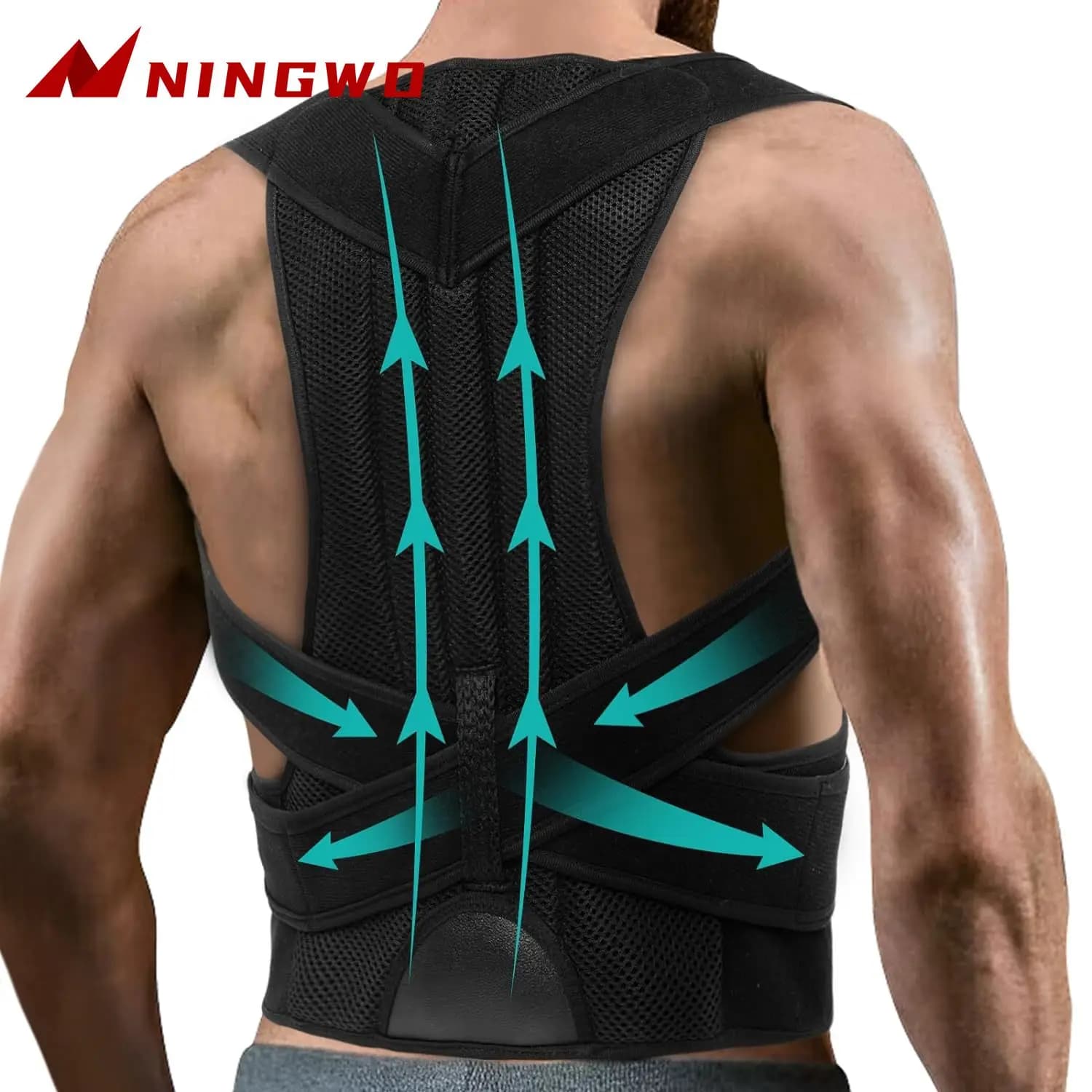 Corrector de postura de espalda para hombres y mujeres, alisador de espalda, soporte Lumbar, soporte de postura de hombro