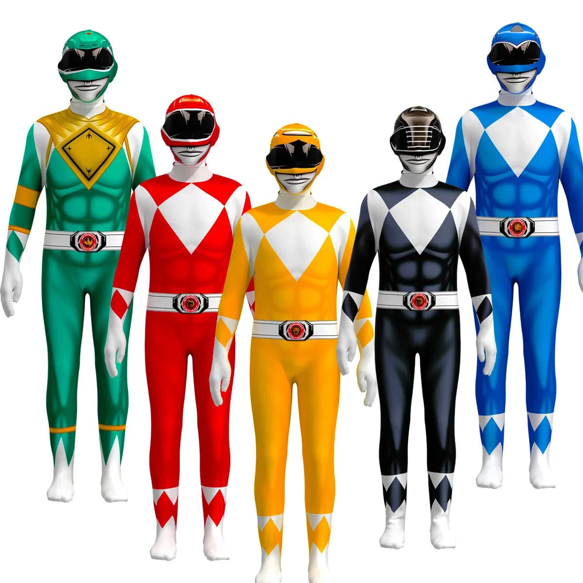 Power Samurai Sentai Shinkenger Rangers disfraz para adultos y niños, superhéroe, Cosplay, Halloween, fiesta de cumpleaños, mono, traje Zentai
