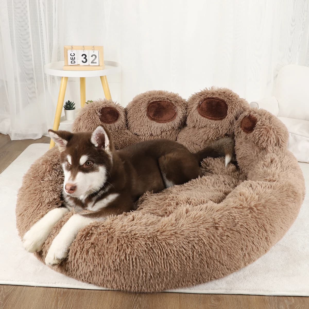 Cama esponjosa para perros, productos grandes y cálidos para invierno, cestas para sofá pequeño, estera para perrera para mascotas, suministros