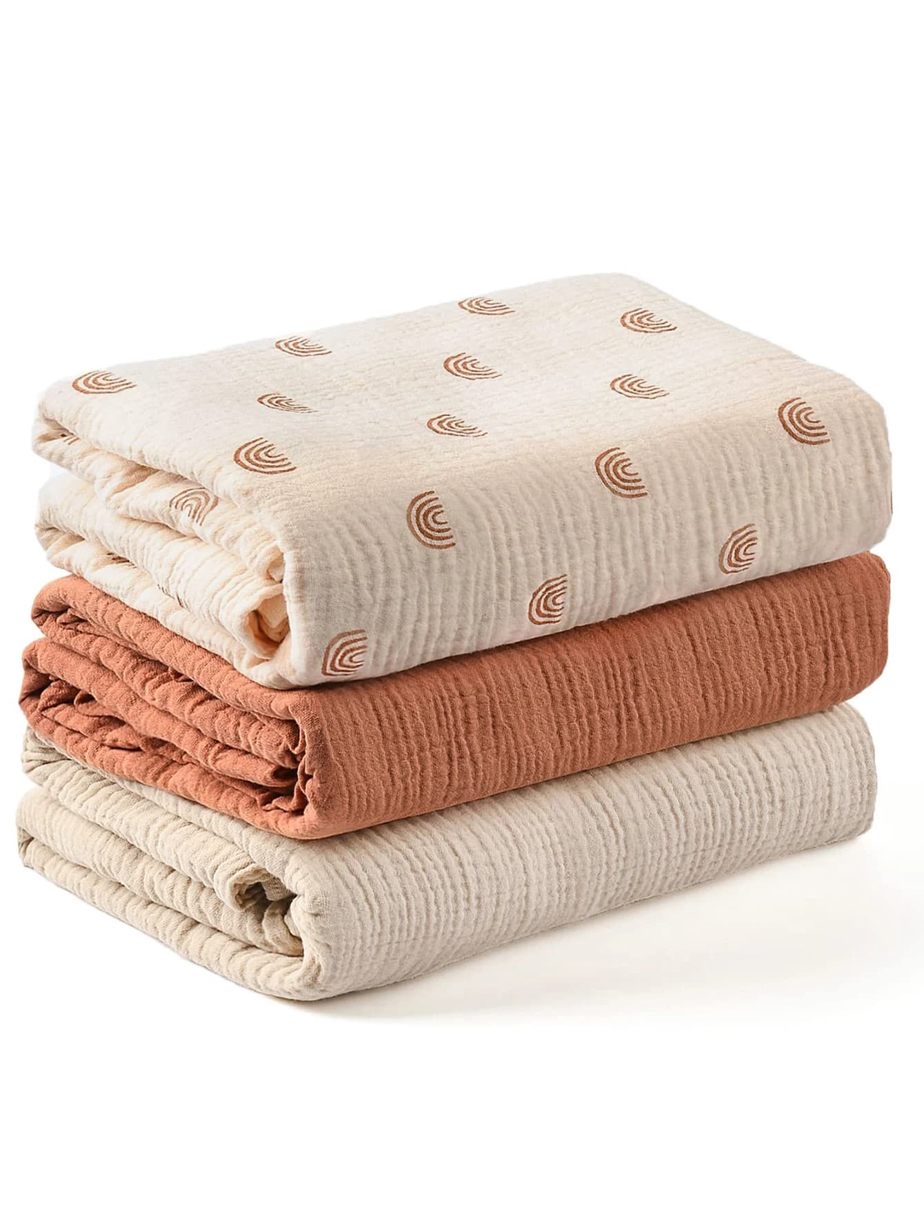 3 unids/set suave transpirable bebé recién nacido recibir manta muselina Swaddle mantas