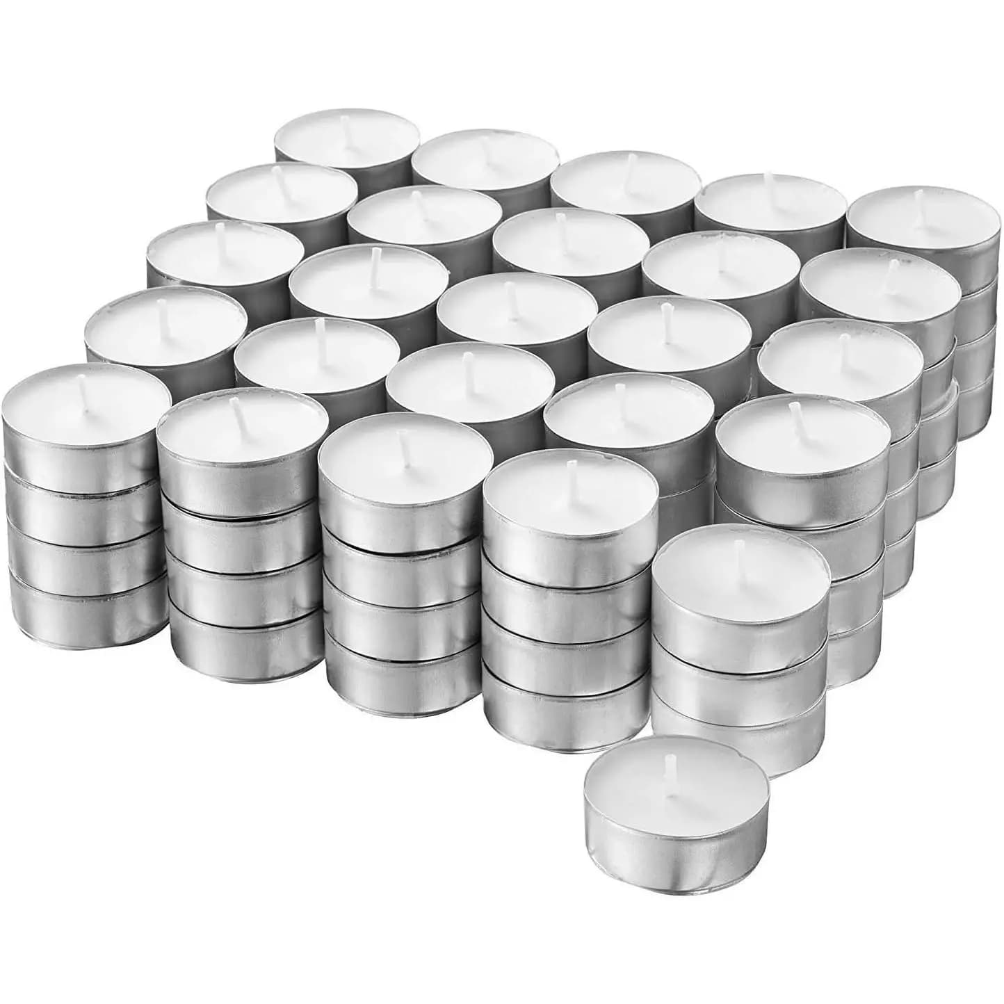 UD - Velas de Té Blancas – Pack 20/30/50/100/200/400/1000 Unidades | Precio Increíble y Larga Duración