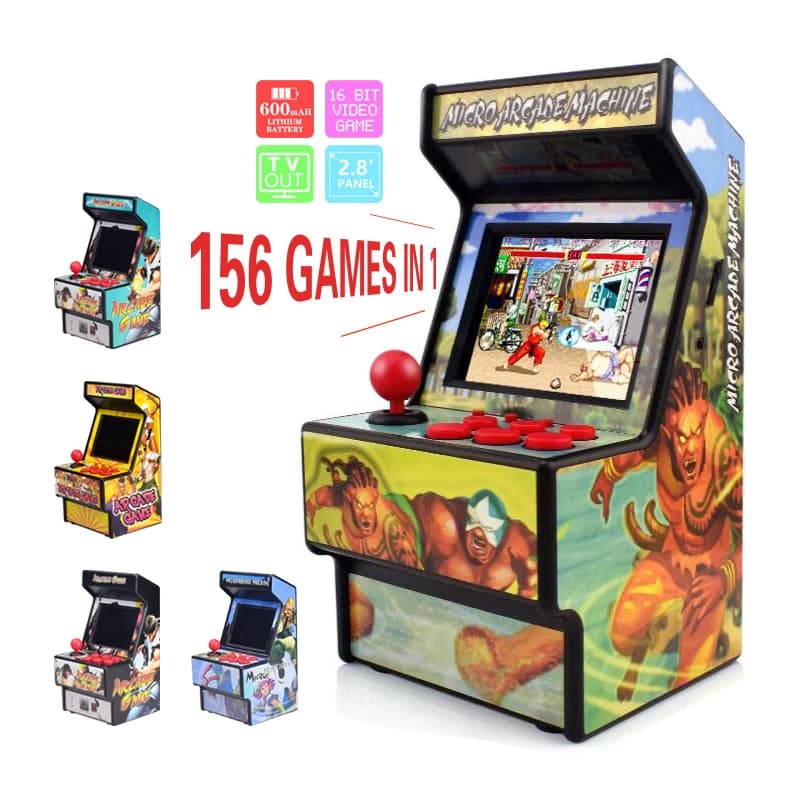 Mini consola portátil de videojuegos recreativos portátil de 2,8 pulgadas y 16 bits (más de 150 juegos retro clásicos integrados para SEGA)