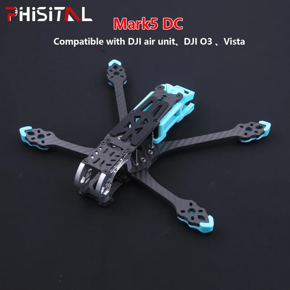 Mark5 MK5 DC DeadCat estructura FPV Kit de marco de fibra de carbono de 5 pulgadas para O3/unidad de aire/vista RC Quadcopter Racing Drone piezas de