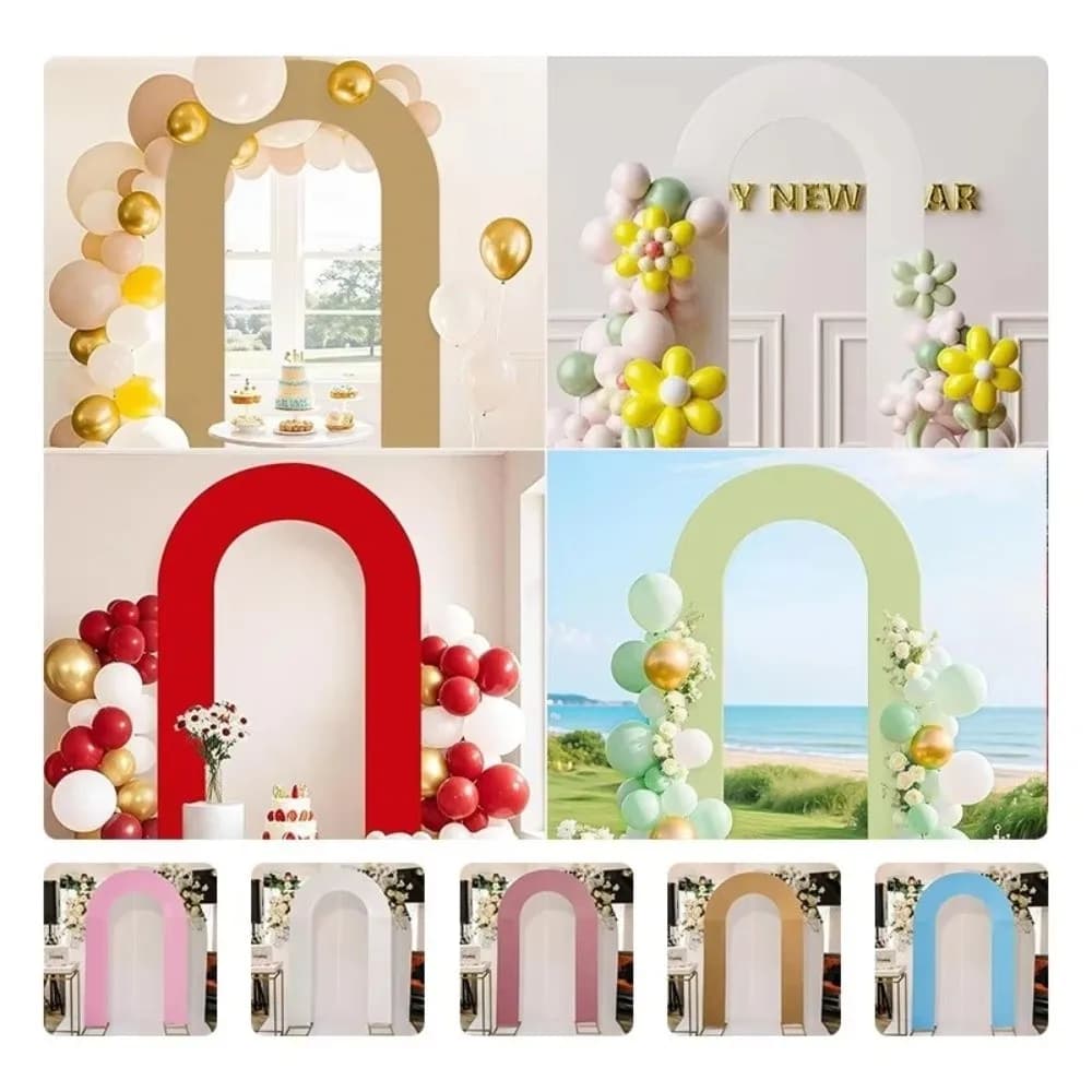 Funda elástica de alta elasticidad para arco de fondo, cubierta elástica en forma de U para soporte, tela de fondo para decoración de bodas y
