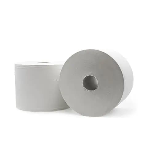 Bobina Mecánico Secamanos Eco-Pasta | Pack 2 Bobinas 600 m 5200g por cada rollo | 2 Capas, Blanco, Alta Absorción