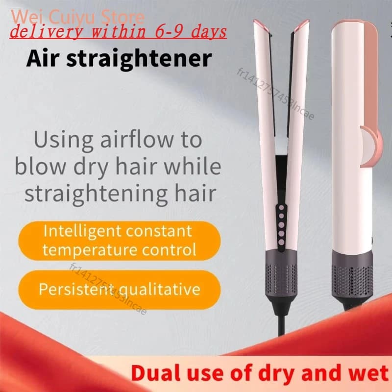 Secador de Pelo y Plancha 2 en 1 con Doble Calor e Iones Negativos para un Secado Rápido y Alisado, Ideal para Viajes y Uso Doméstico