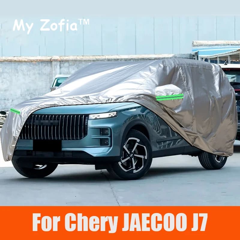 Para Chery JAECOO J7 2023 2024 2025 cubiertas completas para coche al aire libre sol Anti UV lluvia nieve protección contra el polvo accesorios de