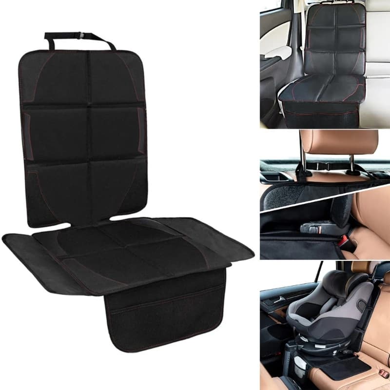 Alfombrilla Universal para asiento de seguridad de coche para niños, cojín Protector impermeable, funda antideslizante con bolsa de almacenamiento