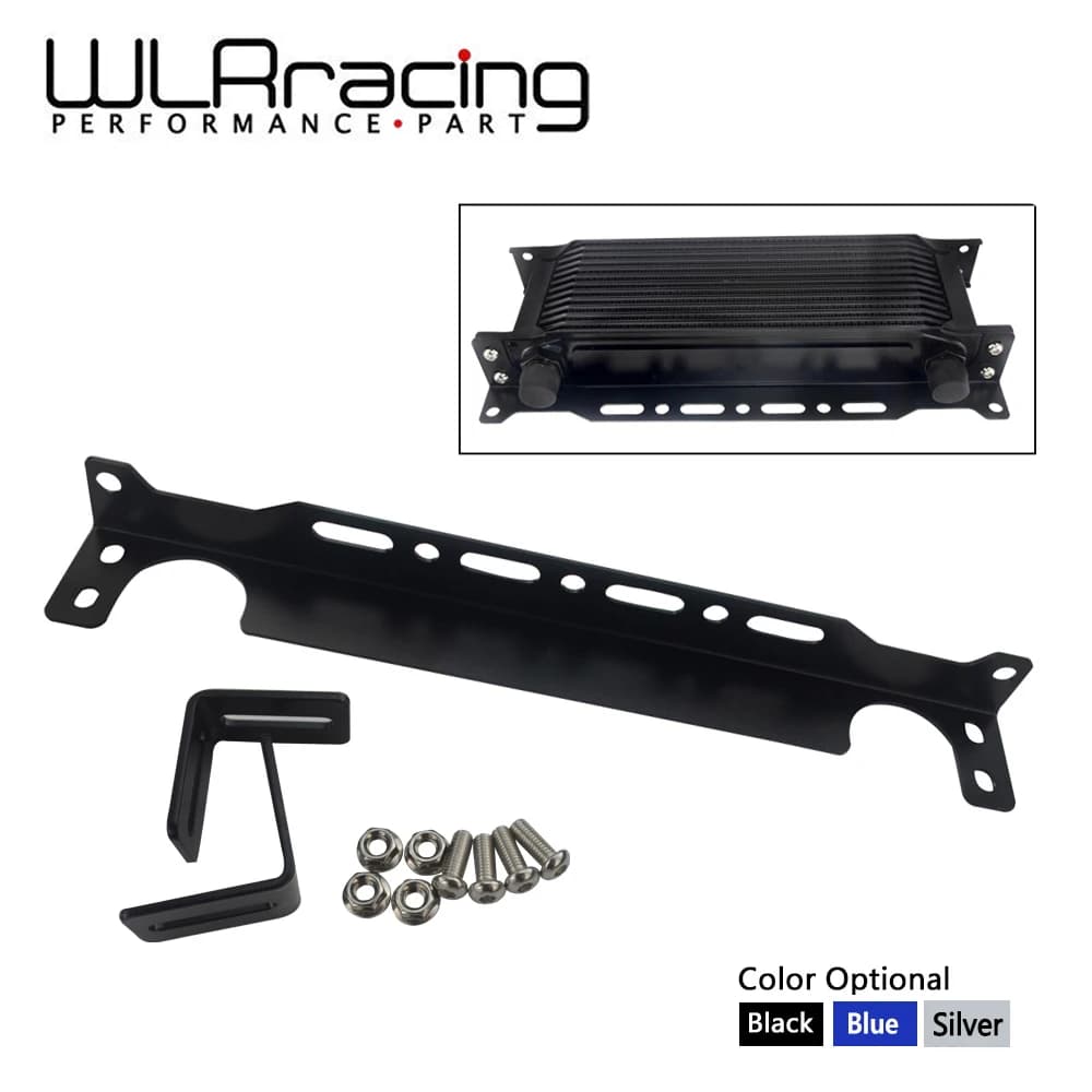 WLR-Nuevo británico tipo enfriador de aceite de motor Universal Kit de soporte de montaje de 2mm de espesor de aluminio WLR-OCB01
