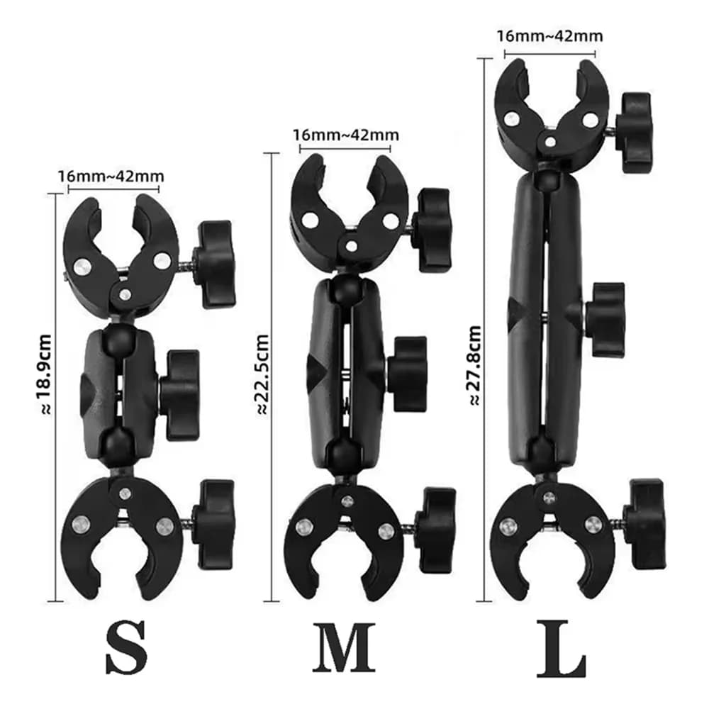 Abrazadera de cangrejo de doble Clip para cámara GoPro, soporte de Clip para manillar de bicicleta y motocicleta Insta360 One X2 X3, accesorio para