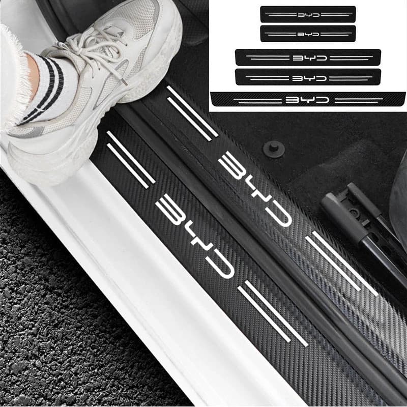 Pegatinas protectoras de placa de alféizar de puerta de coche para BYD M6 G3 G5 T3 13 F3 F0 S6 S7 E5 E6 L3 tang yuan atto3 canciones cubiertas