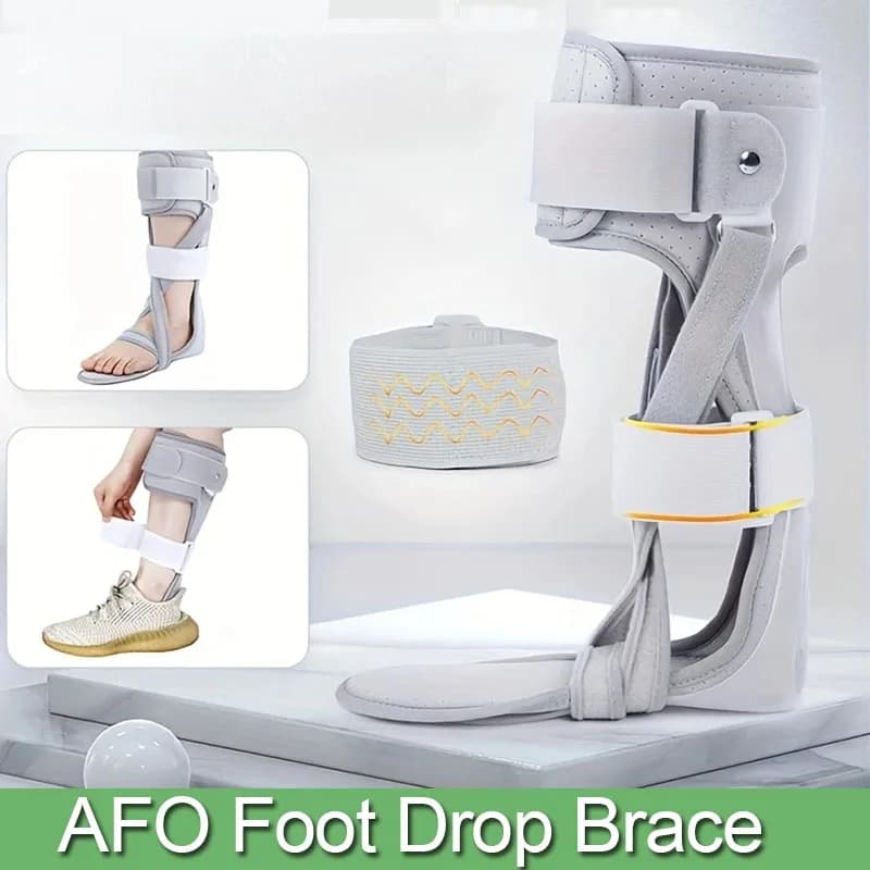 Corrector de caída de pie, estabilizador de tobillo, media palma, ortesis de pie, Alisador, soporte AFO, férula para lesiones, terapia ortopédica