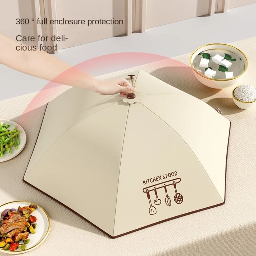 Cubierta aislante plegable para verduras, antimoscas, mosquitos, papel de aluminio, cubierta aislante para alimentos, paraguas Pop-Up
