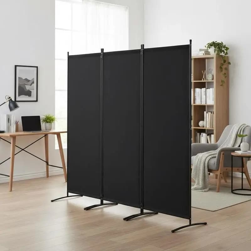 Separador de ambientes de tela, divisor de habitación plegable de 3 paneles, biombo de privacidad interior para oficina, dormitorio, comedor, hogar,