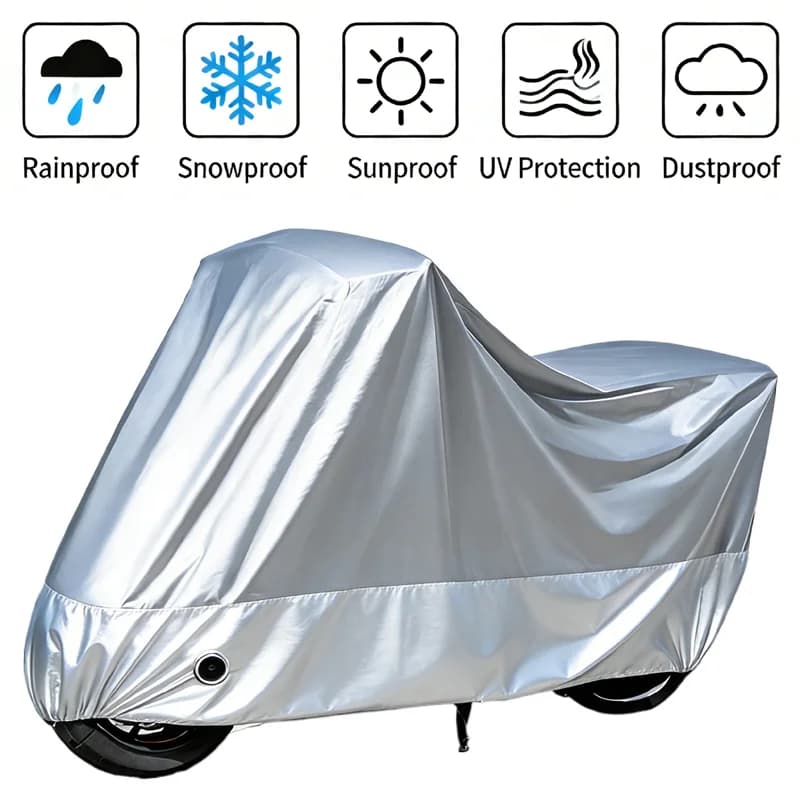 Funda Impermeable Universal para Motocicleta, Protección Exterior contra Polvo, Lluvia, Sol y Rayos UV, Tallas M, L, XL, 4XL