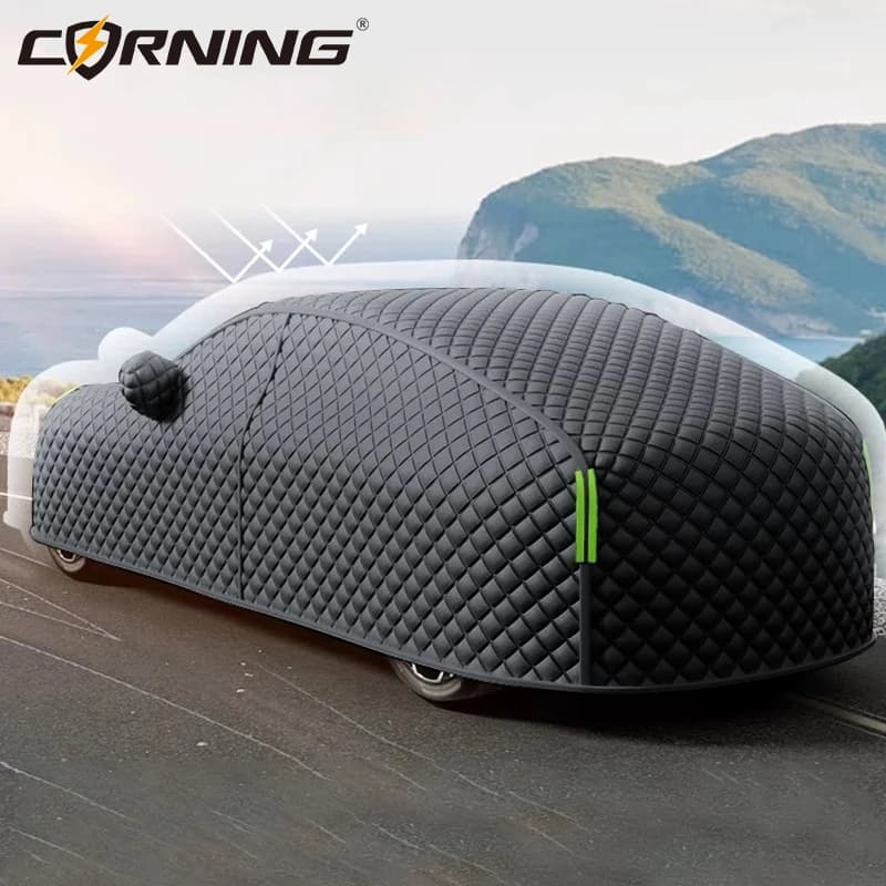 Cubierta de coche completamente envuelta, cubiertas de protección exterior para coche, cubierta antigranizo a prueba de nieve, escudo a prueba de