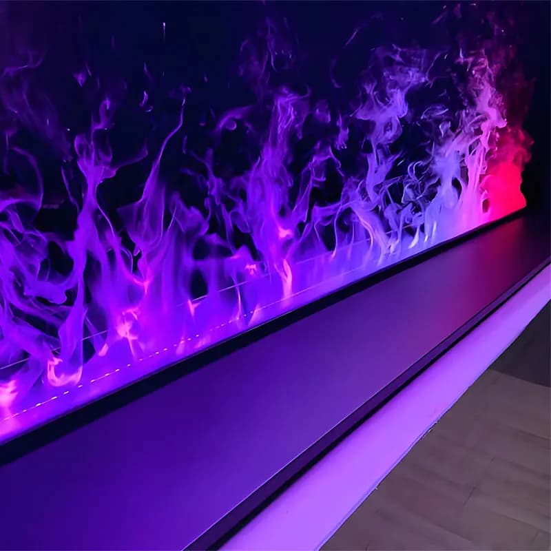 Chimenea eléctrica 3D con vapor de agua atomizado, decoración de TV con llama LED de vapor de agua inteligente, chimenea humidificadora