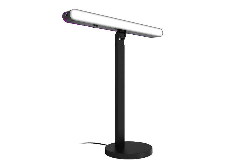 Lámpara - Logitech Litra Beam LX, RGB Lightsync, Tecnología TrueSoft, Temperatura de color, brillo y ajustables, USB-Bluetooth, Dos caras, Negro
