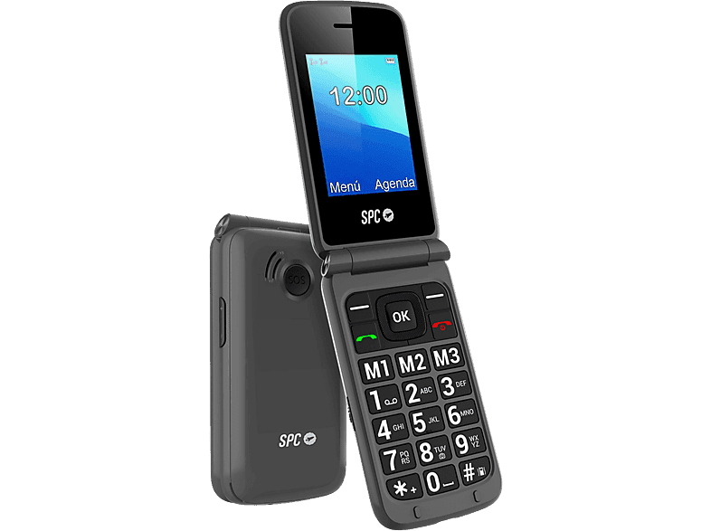 Móvil - SPC Stella 2, Negro, 2.4" QVGA, Dual SIM, 500 contactos, 800 mAh, Radio FM, Bluetooth, VGA