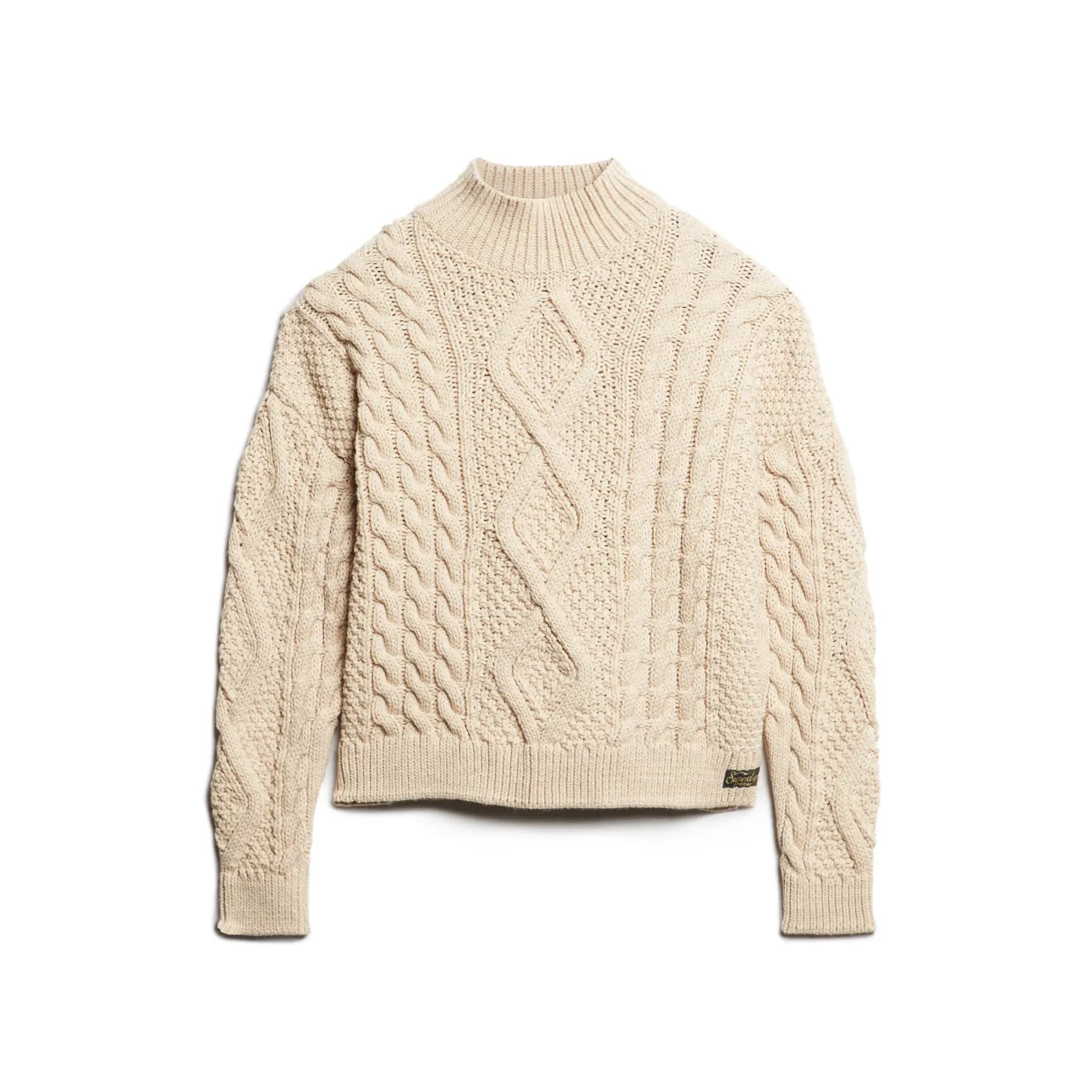 Jersey polo de punto para mujer Superdry Aran Cable