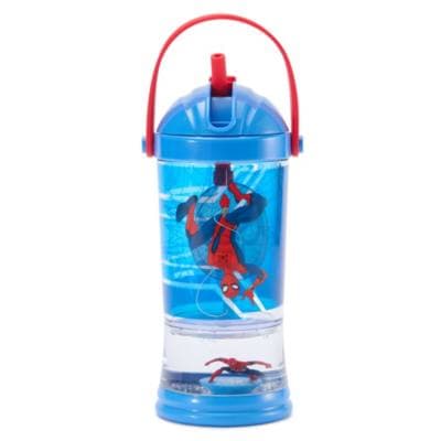 Vaso con pajita y bola nieve Spider-Man