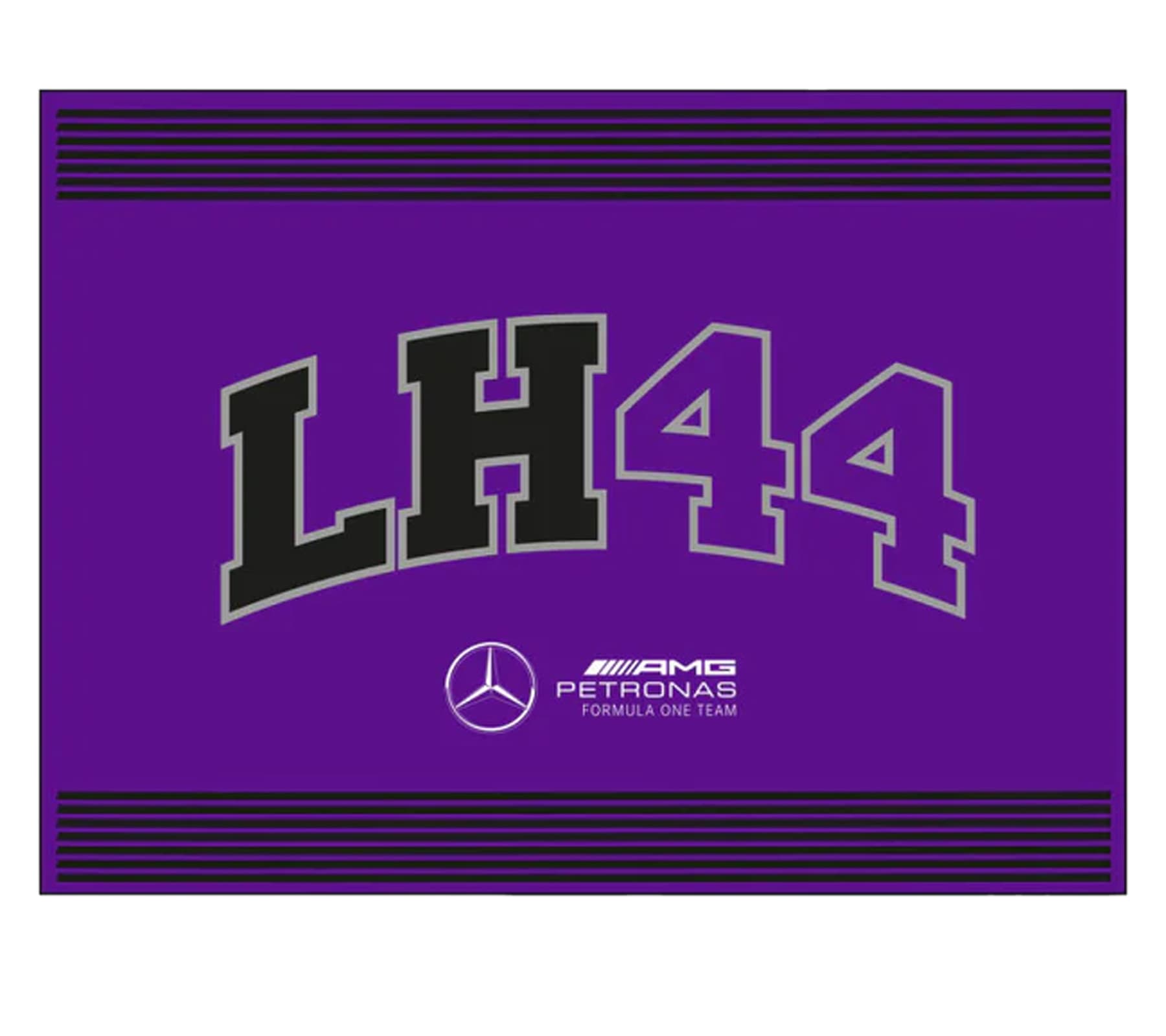 Bandera Mercedes-Benz AMG PETRONAS Lewis Hamilton 90x120cm Artículo para aficionados Bandera de Fórmula 1 701222356 001 Violeta