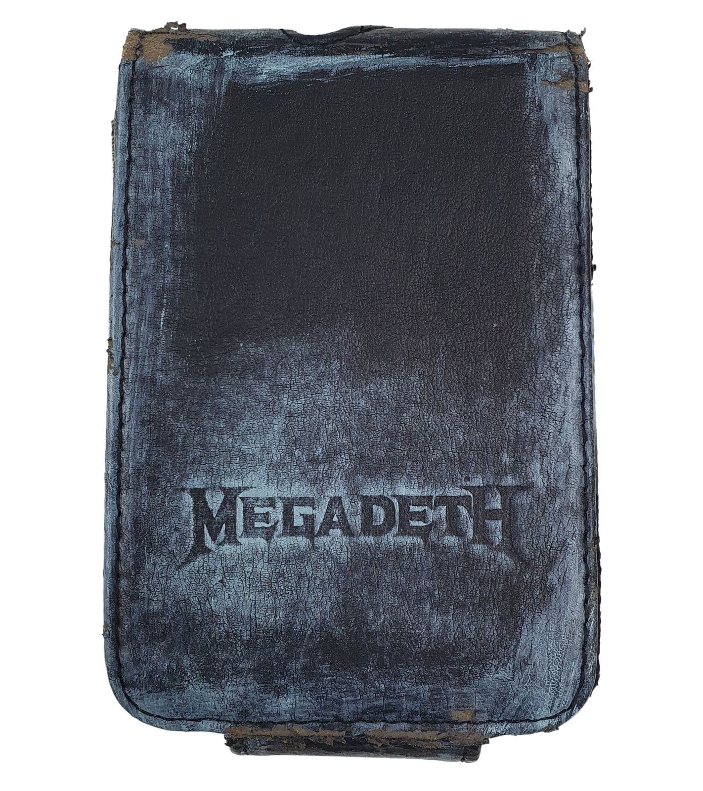 Funda para reproductor MP3 de la banda de heavy metal MEGADETH. Funda protectora con aspecto deteriorado. Compatible con reproductor de música y