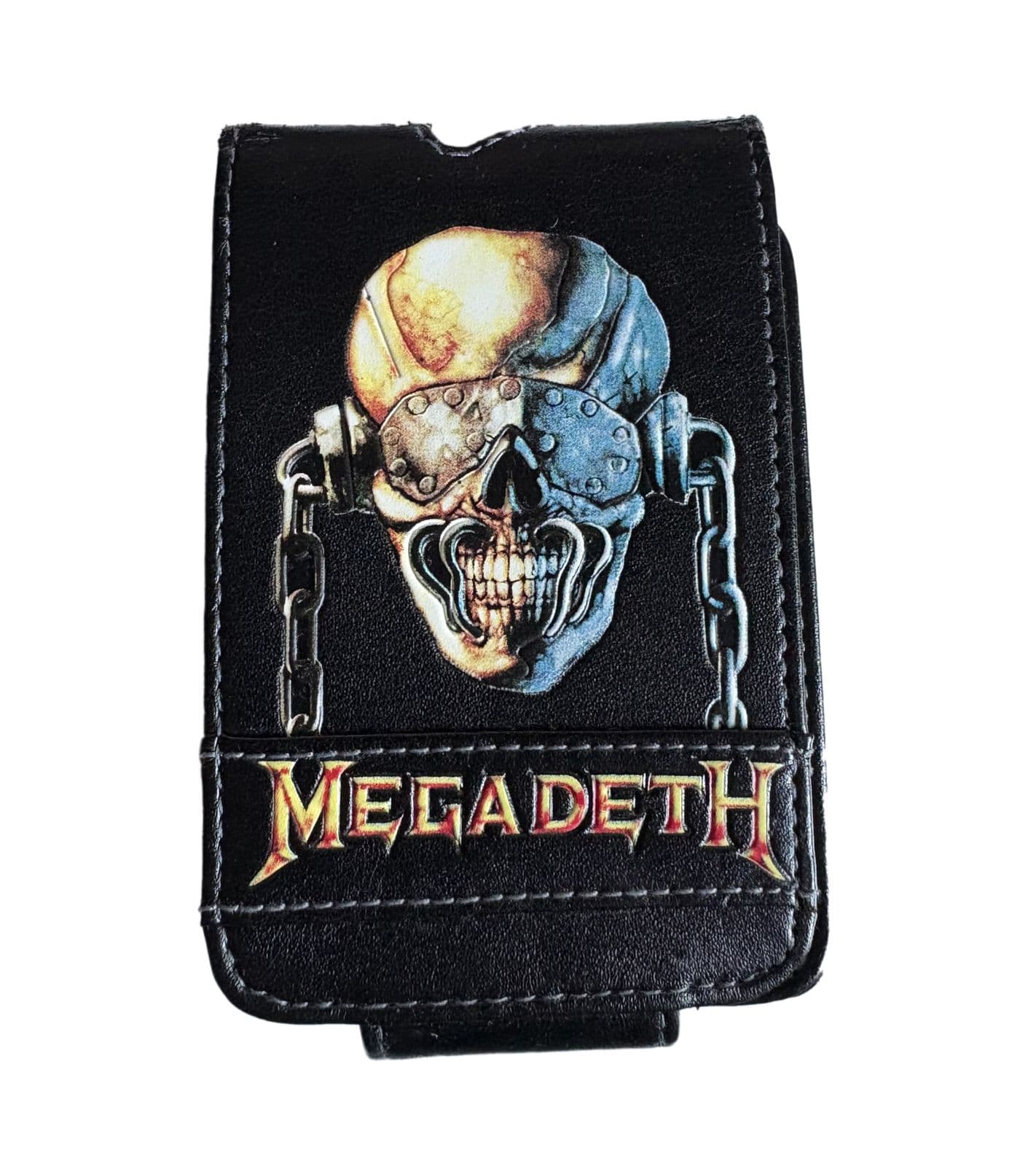 Funda para reproductor de MP3 Megadeth Thrash Metal Band con cierre de velcro para iPod, 11 x 7 x 1,5 cm, protección para MP3, color negro