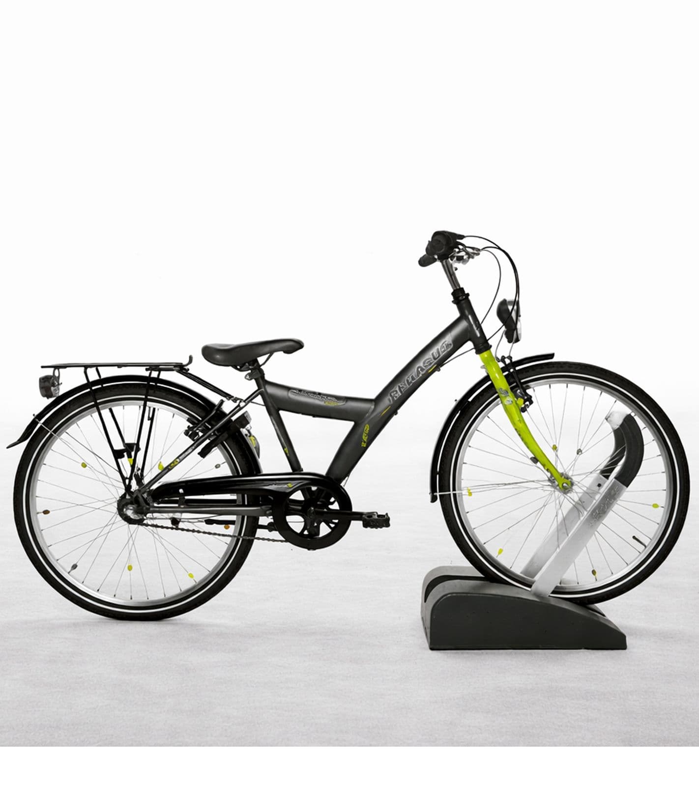 Aparcabicicletas móvil BikeClip Essential, portabicicletas independiente, 48,5 x 36 x 24 cm, antracita