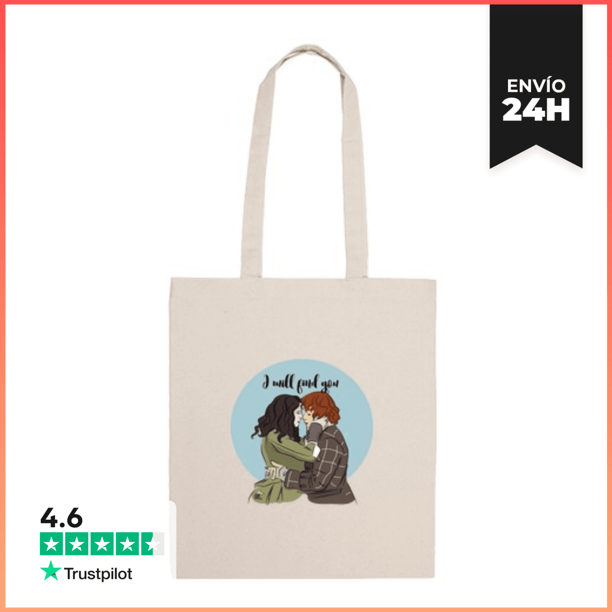 Bolsa De Tela I will find you - Bolso laTostadora