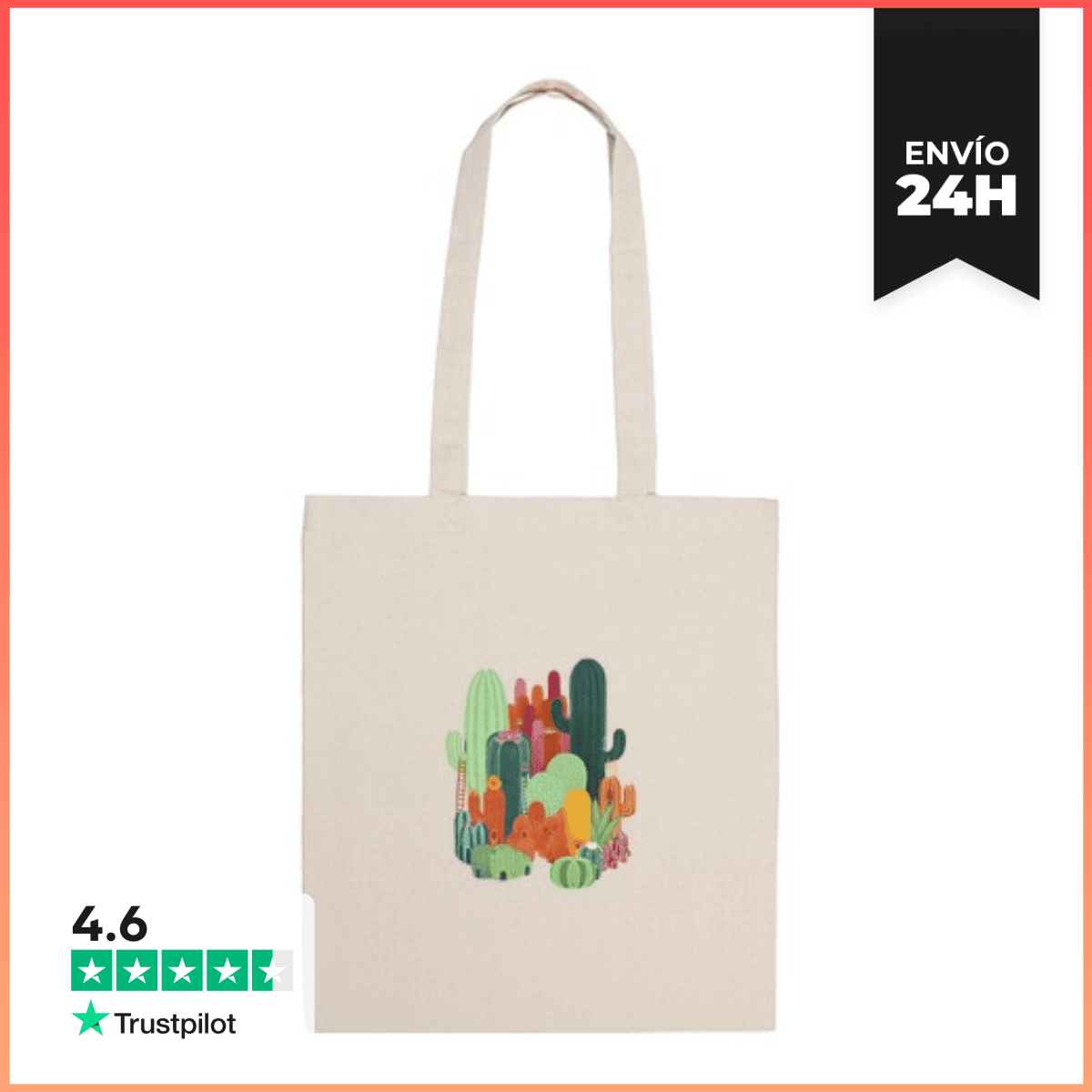 Bolsa De Tela Bolso Ciudad Cactus laTostadora