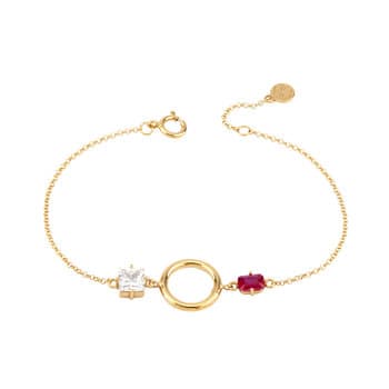 Pulsera Fucsia&White