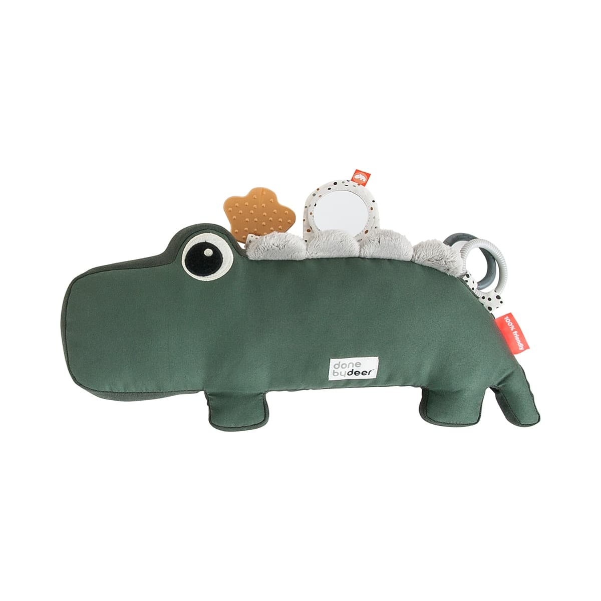 Done by Deer - Peluche de actividades Done by Deer Croco verde.