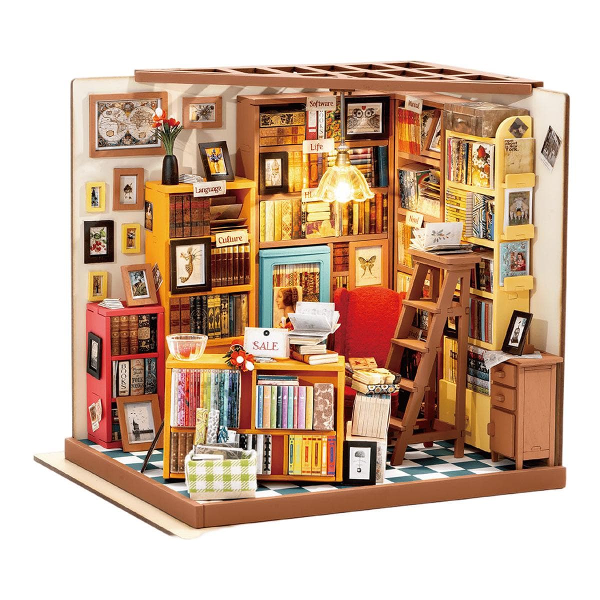 Maqueta de casa en miniatura Rolife Sam's Study Room.