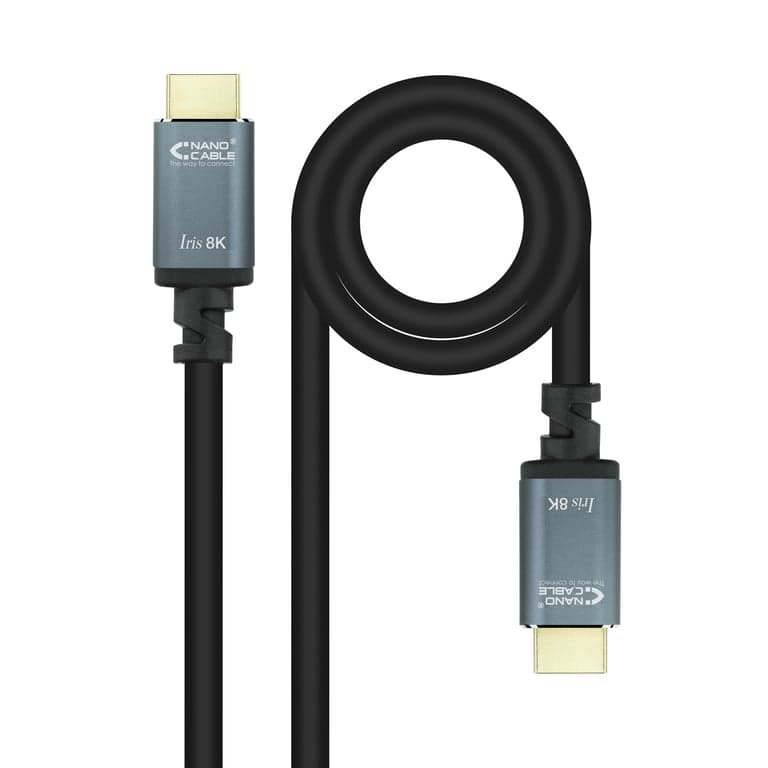 Nanocable Cable HDMI 2.1 IRIS 8K A/M-A/M, Negro, 3 Metros - Nuevo