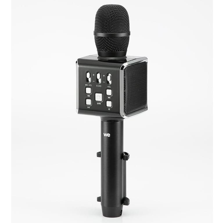 WE Micrófono Karaoke Bluetooth Inalámbrico, Altavoz y Grabador KTV Tres en Uno, Micrófono Bluetooth Portátil para Cantar, KTV en Casa, Fiestas -