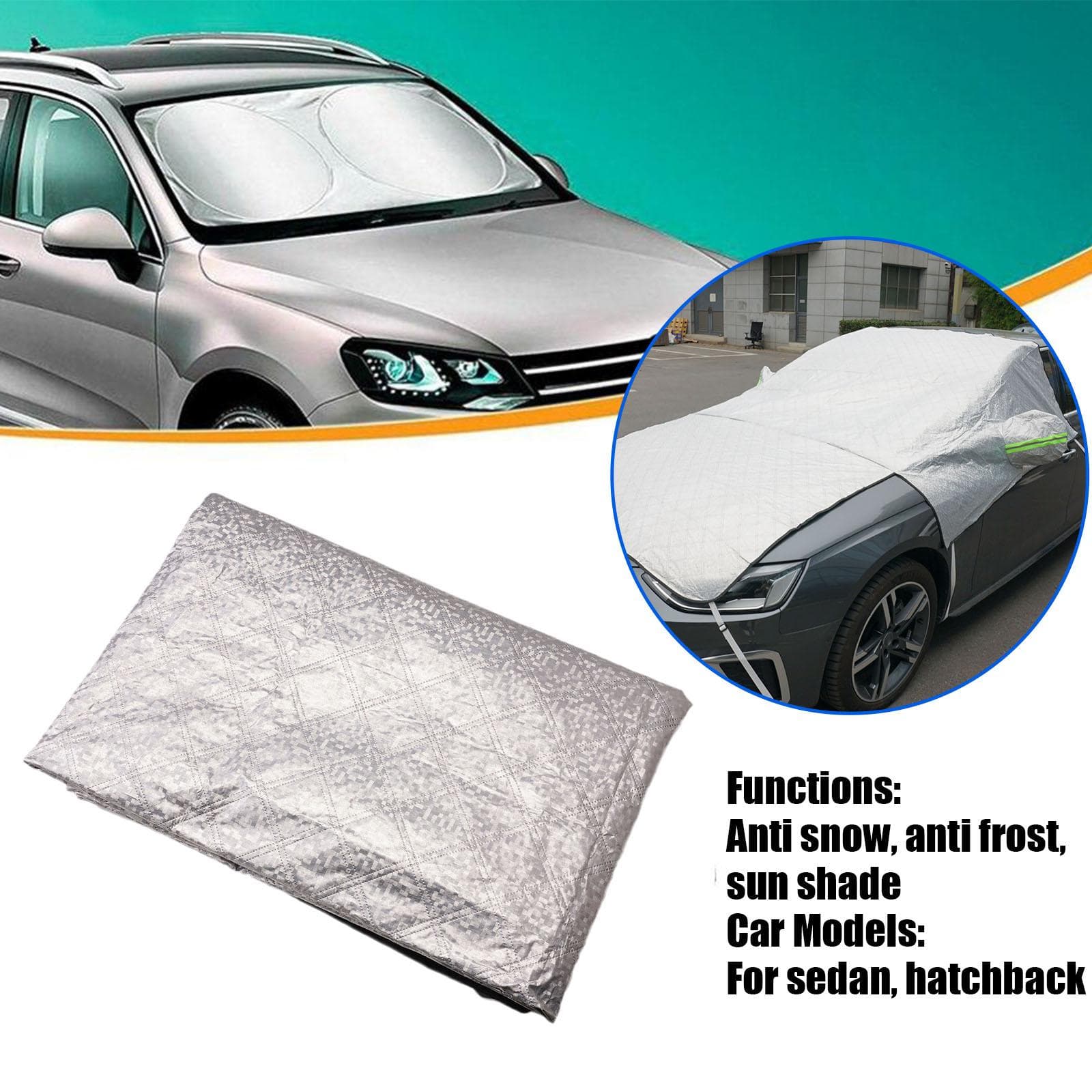 Funda universal gruesa para coche, protector de parabrisas extragrande, parasol, protección para capó N3N7