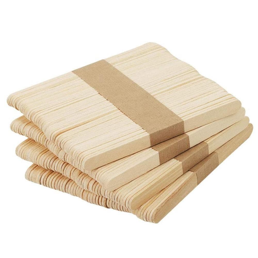 Palitos de helado, palito de helado, depresor de lengua, palito de paleta de madera hecho a mano, palito de helado de Color Natural Diy, 114x10x2mm