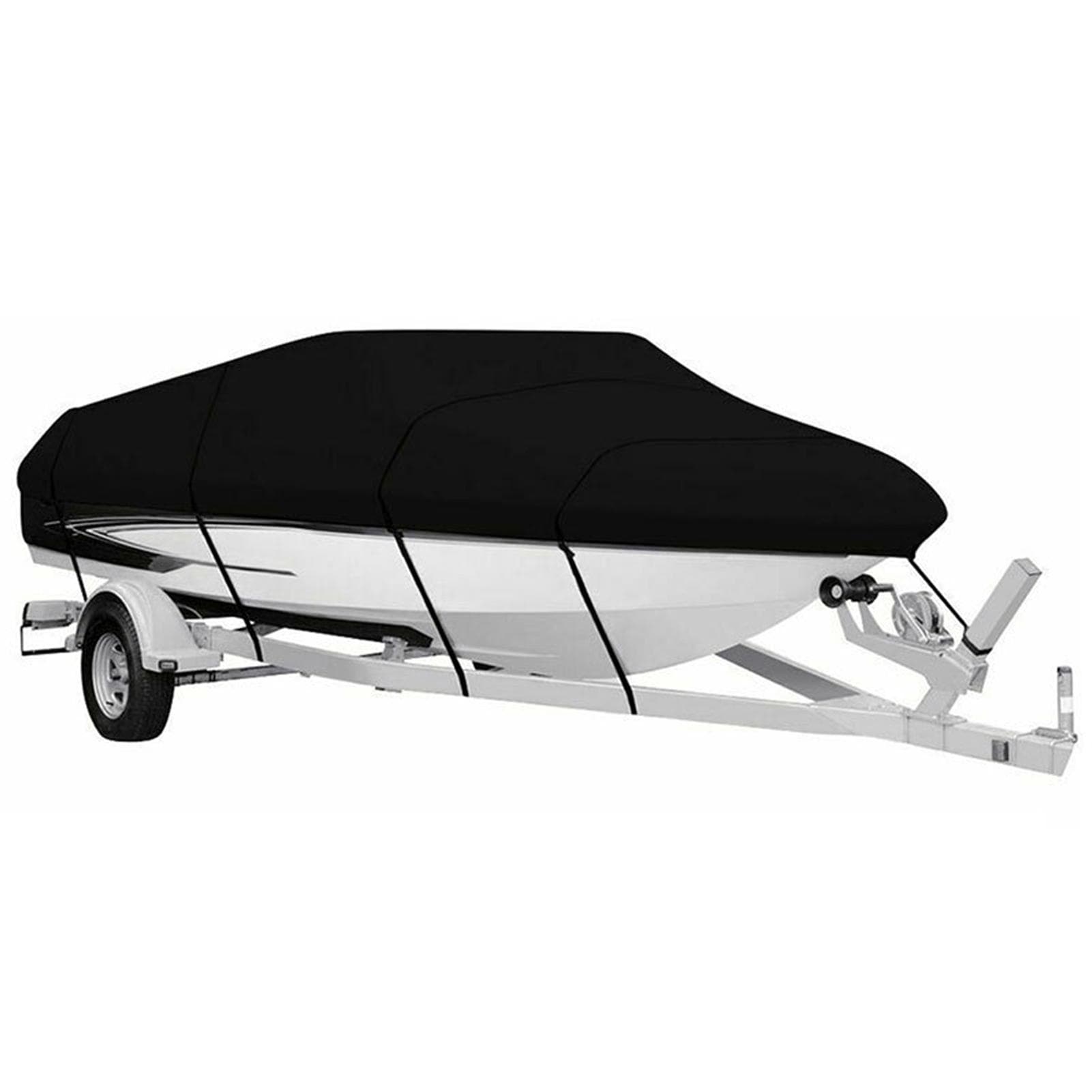 Funda para Barco 11 22 pies Exterior Forma V Cubierta Antipolvo para Yate Impermeable Funda para Barco Protección Solar Tafetán 190T Cubierta
