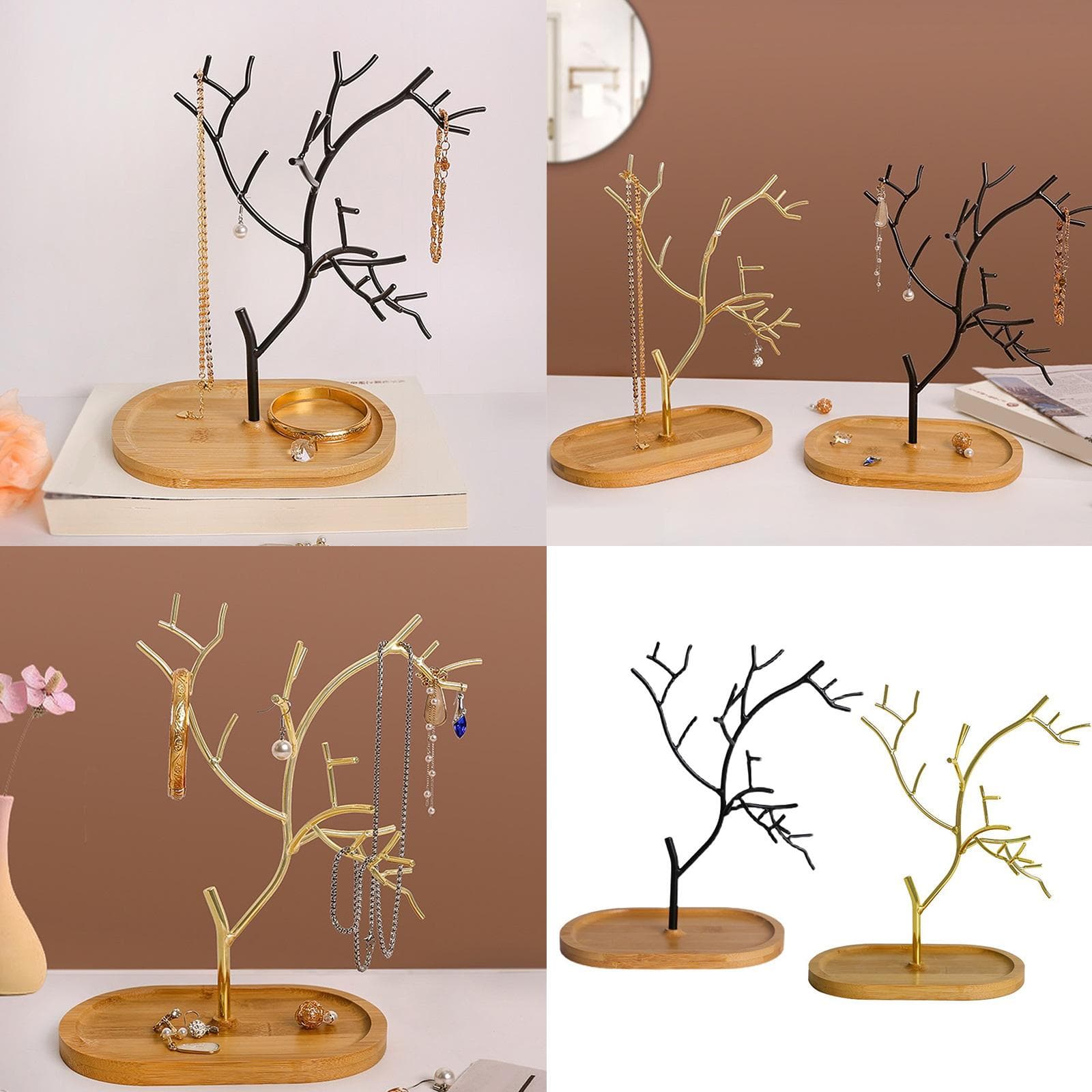 Elegante Soporte para Joyas Colgador de Collares Estante de Exhibición para Joyas Forma de Árbol Organizadores de Joyería para Organizar Accesorios