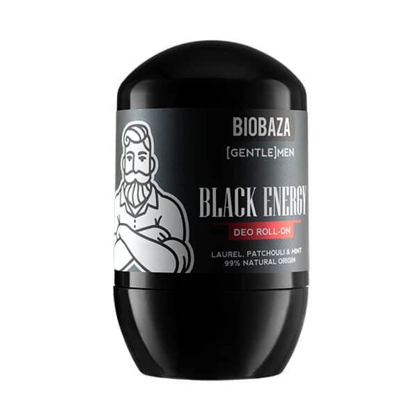 Desodorante Natural para Hombre ENERGÍA NEGRA (laurel y pachulí), Biobaza, 50 ml