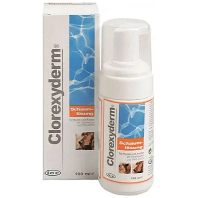 Espuma antiséptica para perros y gatos, 100 ml, Clorexyderm 4%